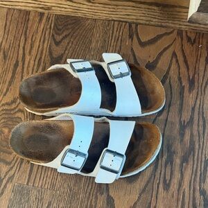 Birkenstock Arizona White Sandals Size 40